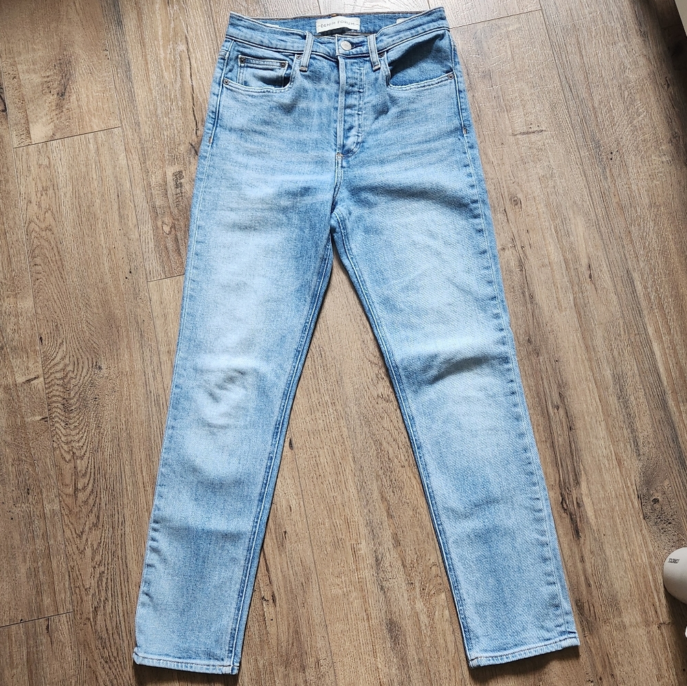Denim Forum Yoko High Rise Straight Jeans